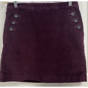 Banana Republic Women's Dark Purple Sz. 8Corduroy Mini Skirt